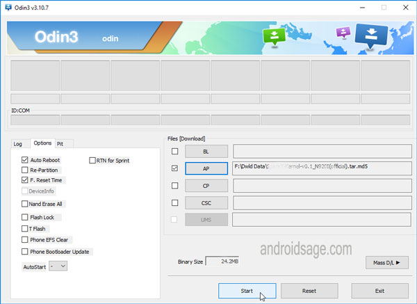How to Install TWRP Recovery on Samsung Galaxy Devices Using Odin 2 Odin3_v3.10-androidsage-1