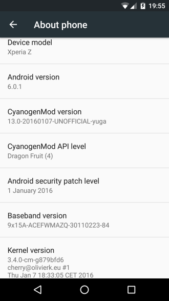 xperia z marshmallow e