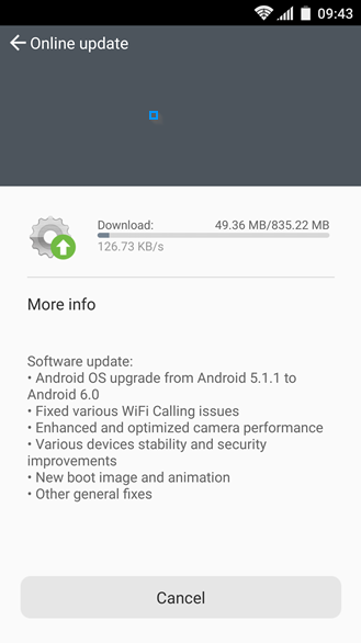 ZTE Axon Pro Marshmallow OTA update