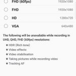 Samsung Galaxy S7 Edge Camera App settings