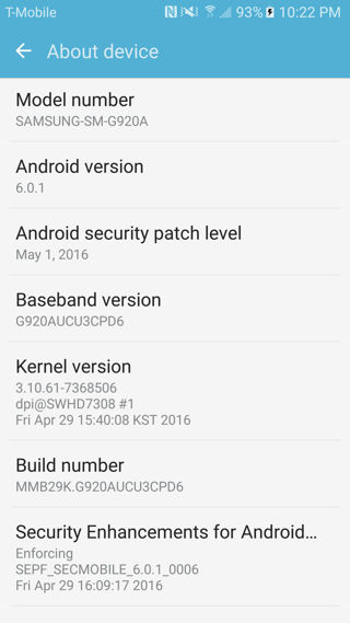 Download AT&T Galaxy S6 and S6 Edge Android 6.0.1 G920AUCU3CPD6