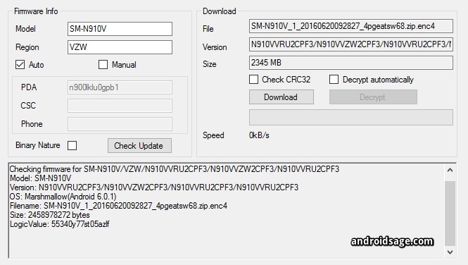 Download Verizon Note 4 N910VVRU2CPF3 & PD1 Marshmallow