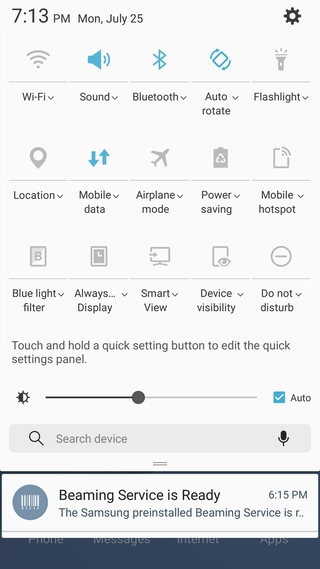 Download Note 7 ROM Notification panel Screenshots