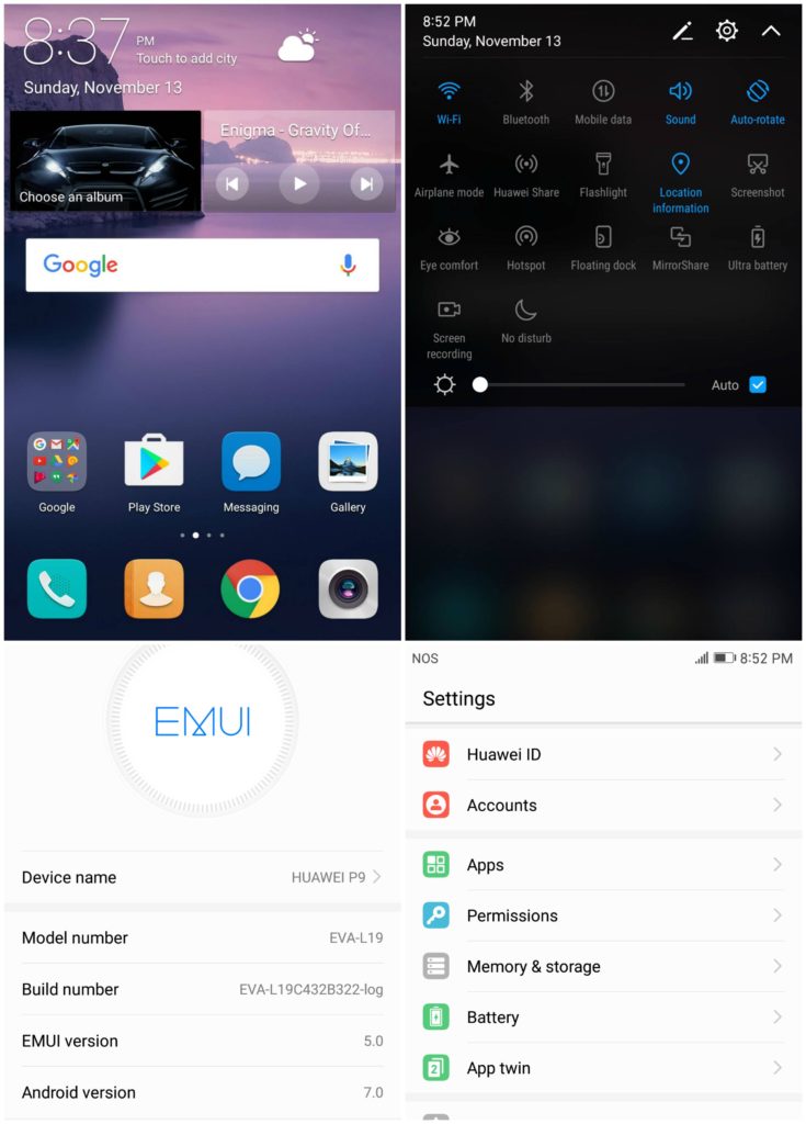 Huawei P9 Android Nougat 7 beta 1 735x1024