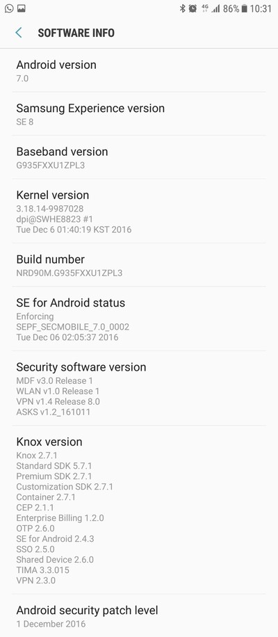 Android 7.0 Nougat Beta 3 PL3 Samsung Experience 8 firmware