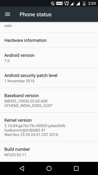 Download Moto G4 Plus Android 7 Nougat NPJ25-93.11 OTA Update