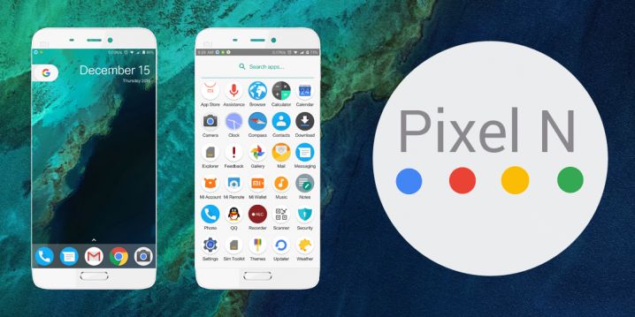 Download Pixel Nougat Theme for Xiaomi devices running MIUI 8