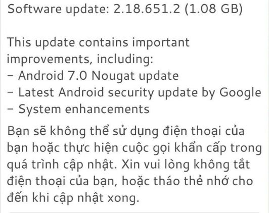 HTC One A9 Sprint starts receiving Nougat update