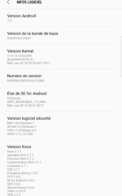 New firmware Galaxy s7 edge BTU Nougat G935FXXU1DQB3 98MB fix bug 2017 02 07 11.47.26