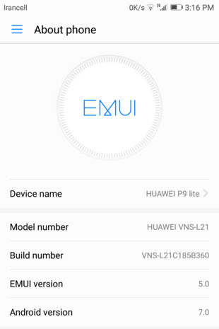 How to install Huawei P9 lite EMUI 5.0 Nougat update