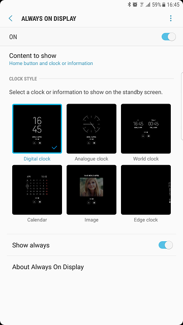 Alwasy on Display on Galaxy S8_androidsage