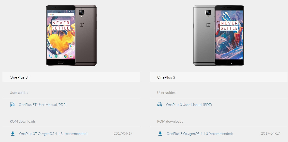Downloads - OnePlus Oxygen OS Open Beta 15 for OnePlus 3 and Open Beta 6 for OnePlus 3T