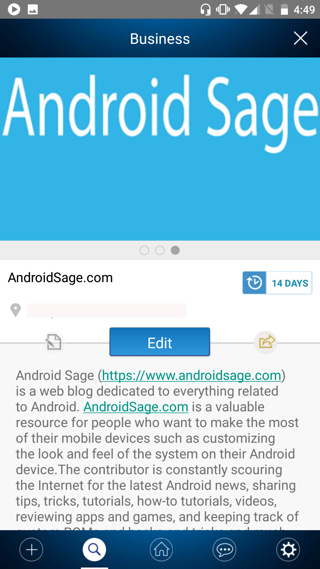 Androidsage business profile on workapp