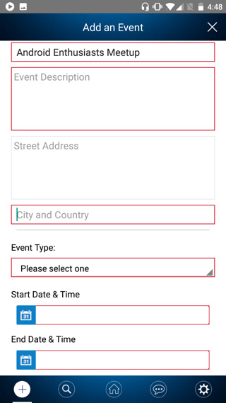 Create events