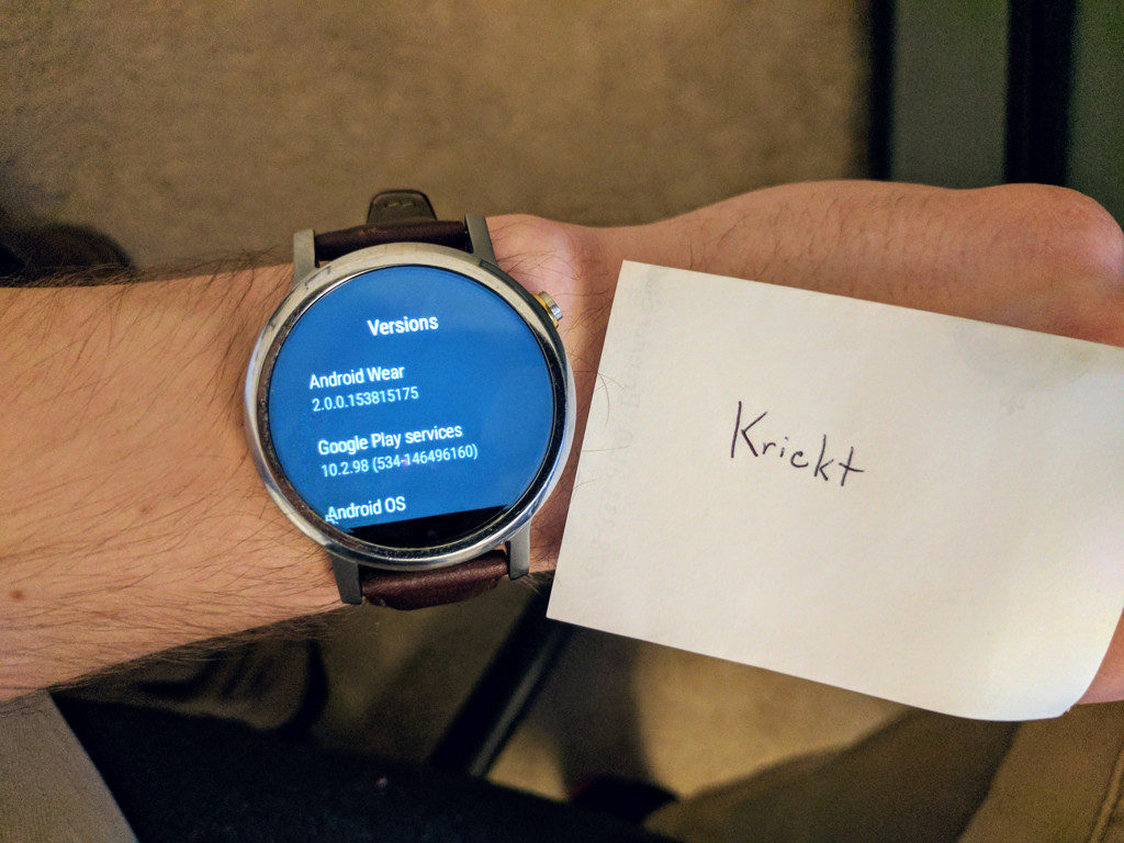 Moto 360 Android Wear 2.0 OTA update screenshot