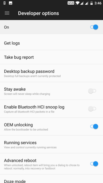 Open Beta 15 for OnePlus 3 and Beta 6 for OnePlus 3T toggle screenshots