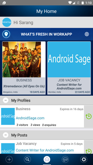 Promote business for free with Workapp Android