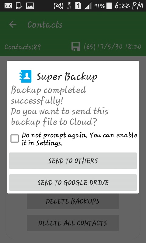 How to backup and restore contacts using Super Backup