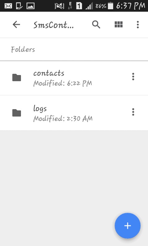 google drive folder Contacts