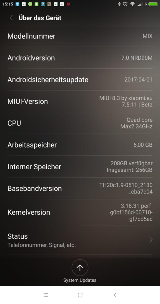 Mi MIX - Nougat 7.0 - MIUI 8.3 based