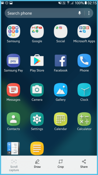 latest Samsung S8 plus launcher screenshots home screen