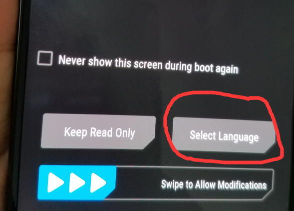 how to set language in twrp recovery