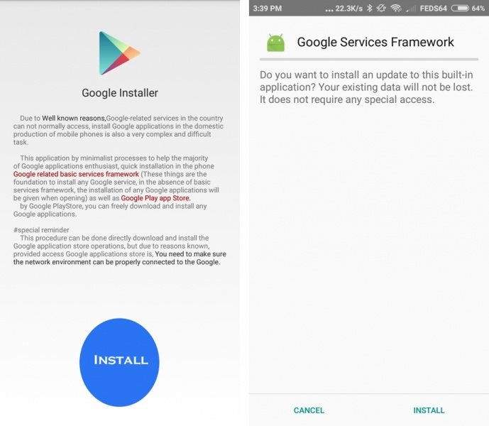 Google installer for MIUI 9 and MIUI 8 Nougat 2