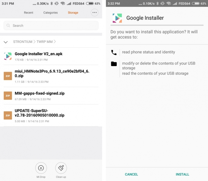 Google installer for MIUI 9 and MIUI 8 Nougat