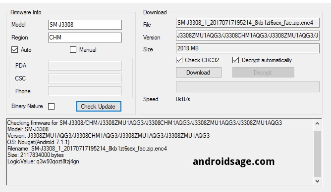 How to download Samsung Galaxy's first Android 7.1.1 Nougat firmware build SamFirm