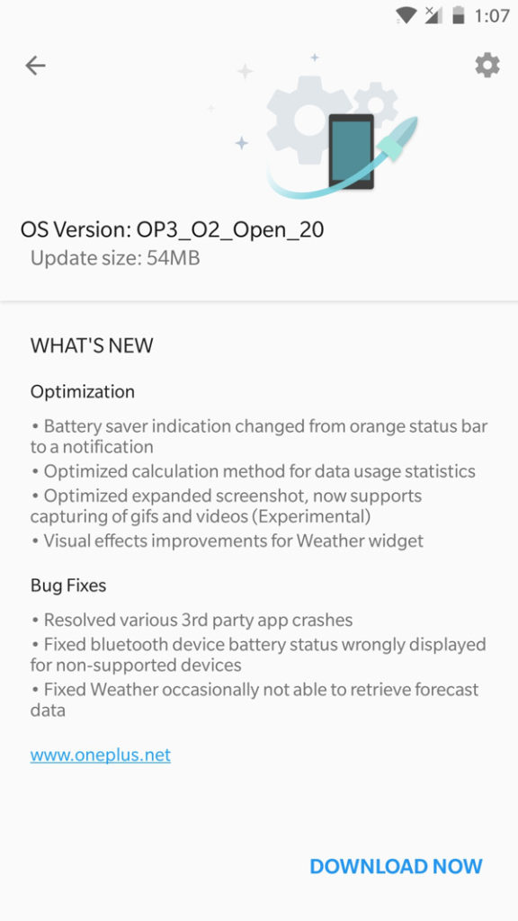 OxygenOS Open Beta 20 for OnePlus 3 Screenshot