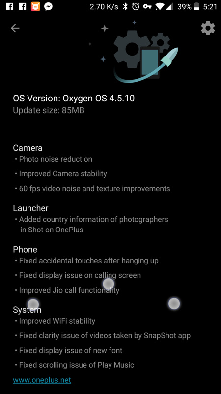 Download Oxygen OS 4.5.10 update Screenshot