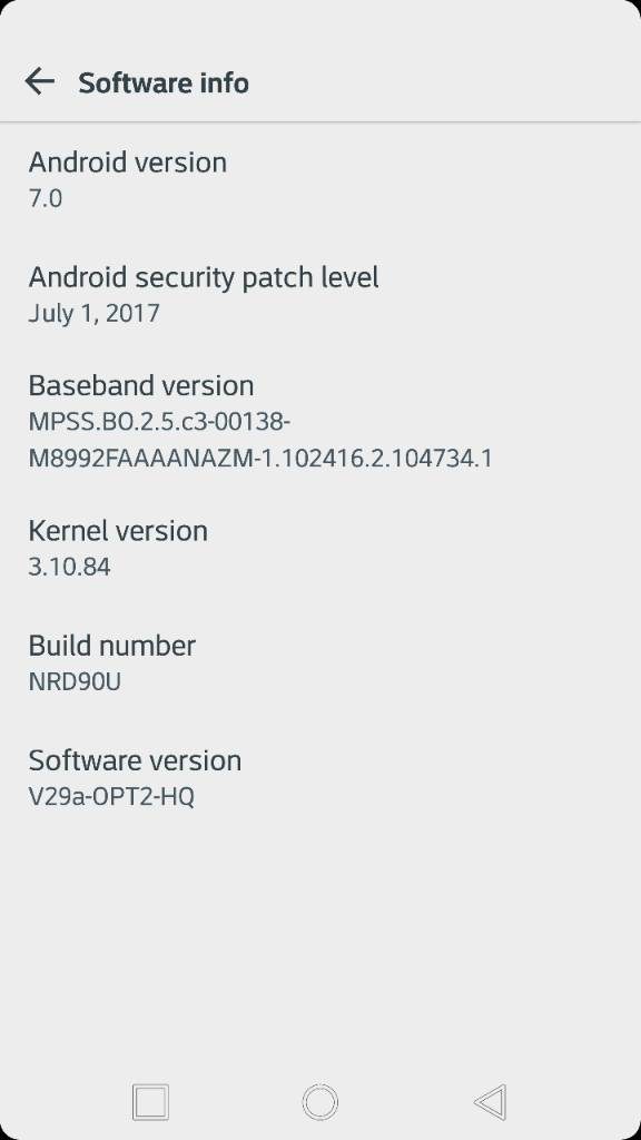 LG G4 Nougat update