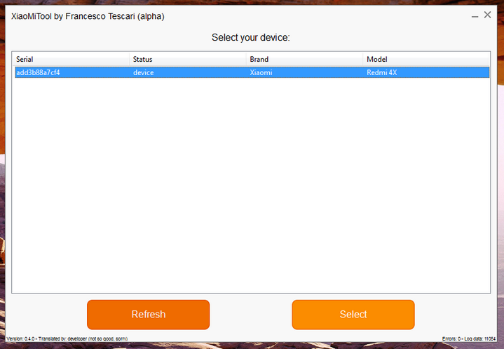 XiaoMiTool for Xiaomi devices