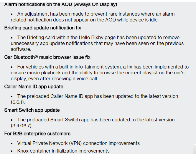 Verizon Firmware Update for Galaxy S8/ (Plus)