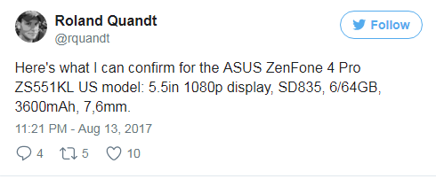 Asus Zenfone 4 Pro