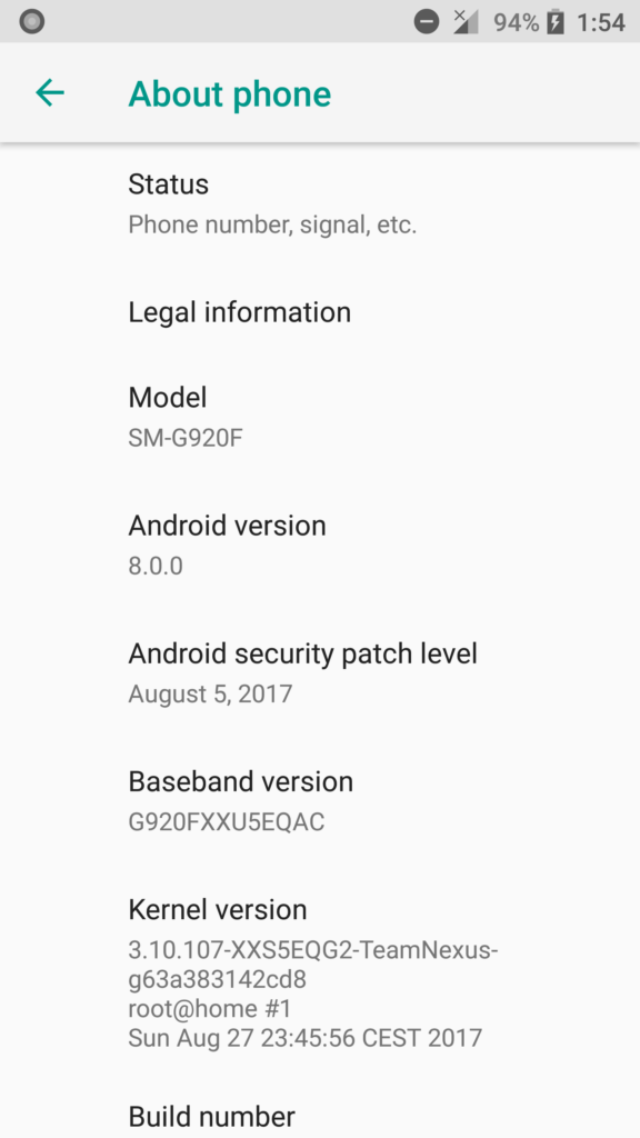 8.0 Oreo for Galaxy S6