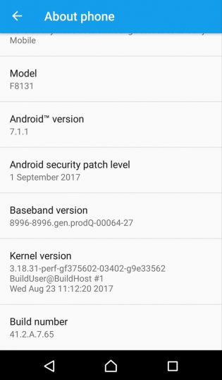 September 2017 security update for Xperia XZ/X Performance