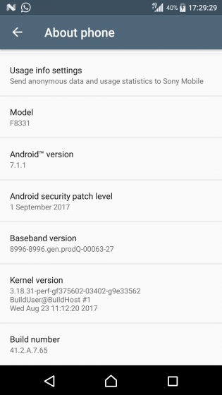 September 2017 security update for Xperia XZ/X Performance