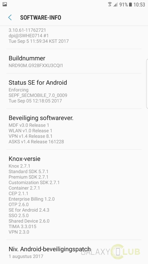 Blueborne patch update for Galaxy S6 (edge) (plus)
