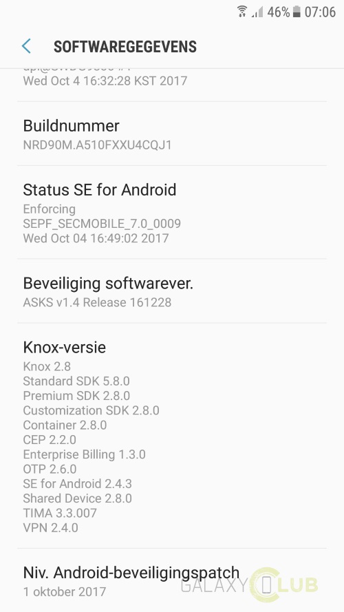 October security patch for Galaxy A5 (2016/2017)