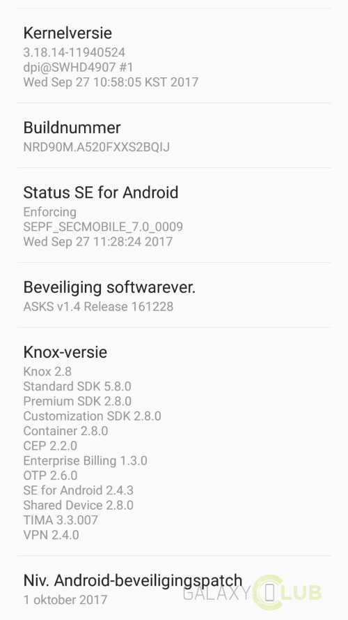 October security patch for Galaxy A5 (2016/2017)