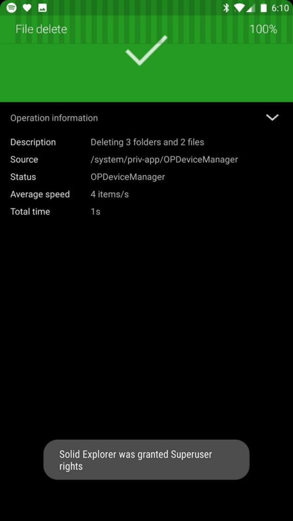 Deleting OnePlus Device Manager and the OnePlus Device Manager Provider
