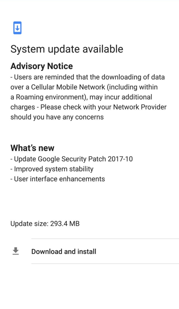 October Firmware Update for Nokia 8