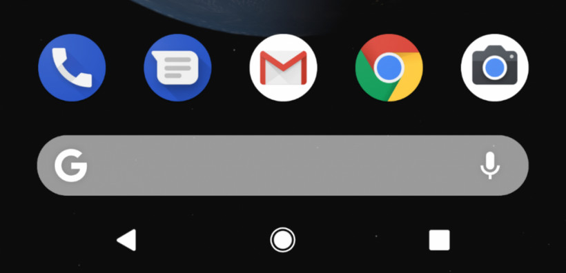 Old Bottom Search Bar on Google Pixel 2 XL