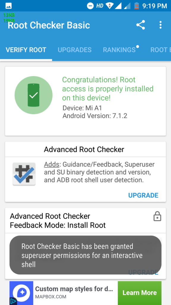 Root Xioami Mi A1 Android One Screenshot