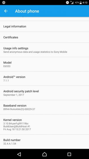 September 2017 Firmware Update for Xperia Z5 Series/Z3 Plus/Z4 Tablet