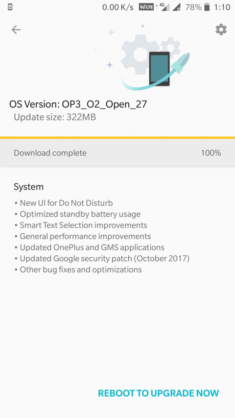 OnePlus 3-3T Open Beta 27-18 OTA update downloads