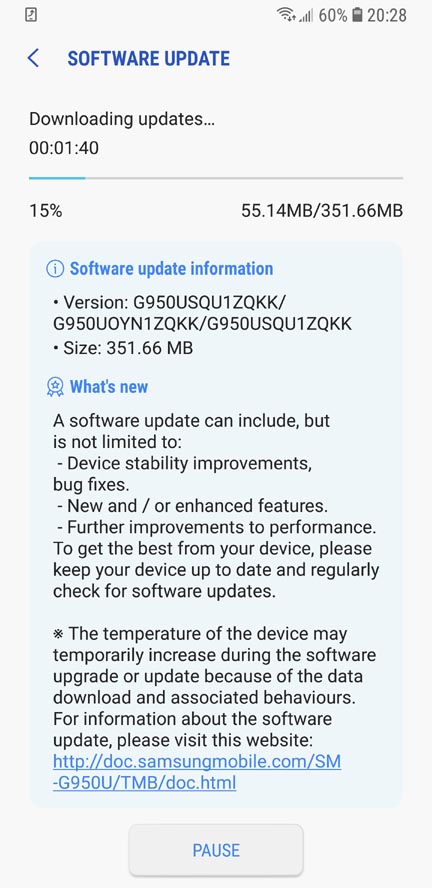 3rd Android Oreo Beta for Galaxy S8(plus)
