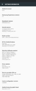 Samsung Galaxy Note 8 Android 8.0 Oreo update screenshot2