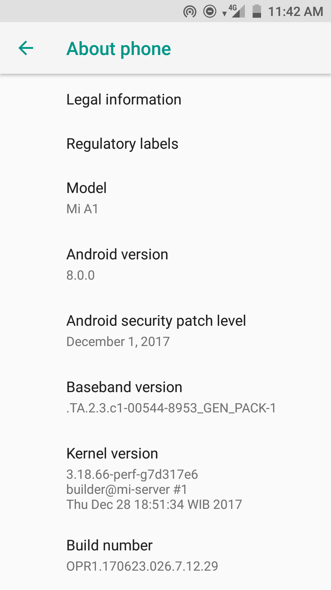 Android 8.0 Oreo for Xiaomi Mi A1